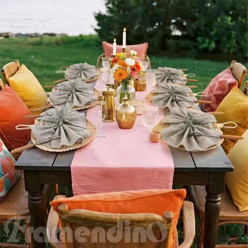 Vista 5 de Framendino, Abanicos de bambú natural de Riffia hechos a mano para decoración de pared de boda de verano