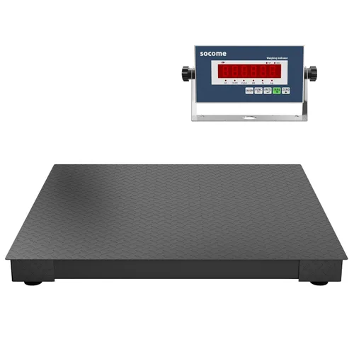Vista 9 de Báscula industrial de piso de 24 x 24 pulgadas, báscula de palet de precisión con indicador digital, báscula de pesaje resistente para banco de piso