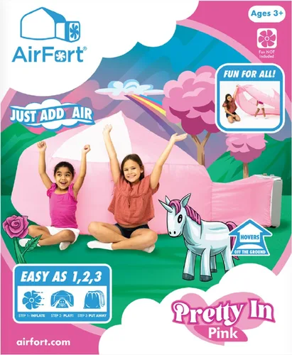 Vista 2 de El Original Patentado AirFort - Construye Un Fuerte en 30 Segundos, Fuerte Inflable para Niños, Tienda de Juegos para 3-14 Años, Un Playhouse Donde