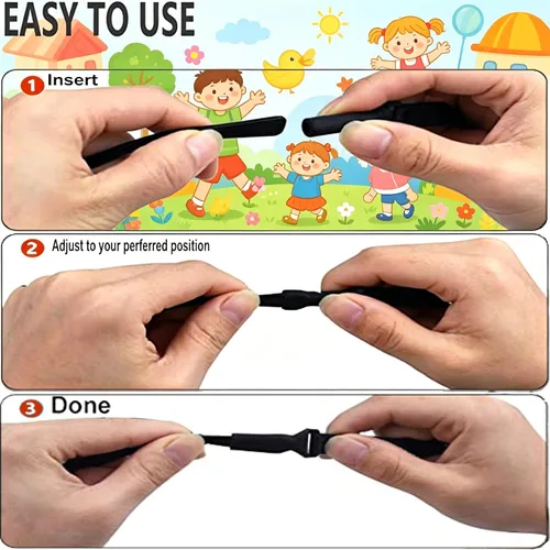 Vista 6 de KSACLE Correa ajustable para lentes, paquete de 4 correas para anteojos sin cola, retenedor de cuerda de ajuste universal, lentes de sol deportivos