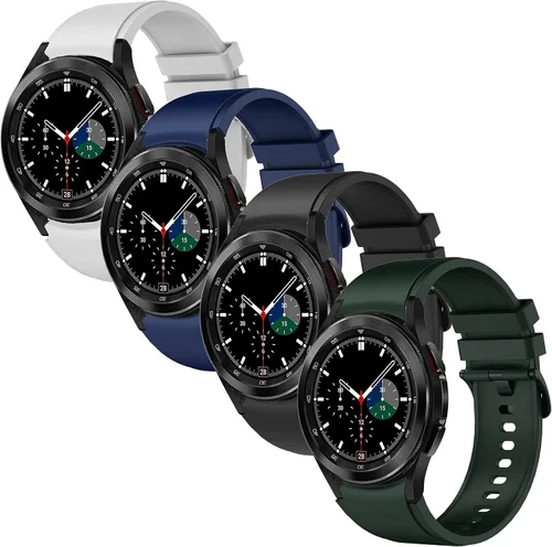 Vista 12 de Correas para Galaxy Watch 6 Classic de 1.850 in 1.693 in/Galaxy Watch 6 1.732 in 1.575 in, bandas de silicona de 0.787 pulgadas para Galaxy Watch 5