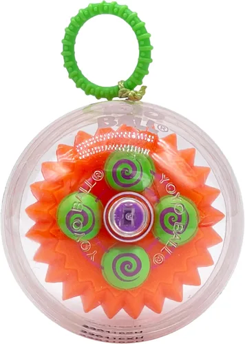 Vista 4 de Big Time Toys Yoyo Ball Yoyo de retorno automático, paquete de fiesta de 5, colores y patrones surtidos, nunca necesita rebobinar, nuevo giro