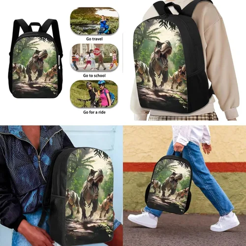 Vista 34 de HUGS IDEA Juego de 3 bolsas escolares con aislamiento térmico para el almuerzo, estuche para lápices