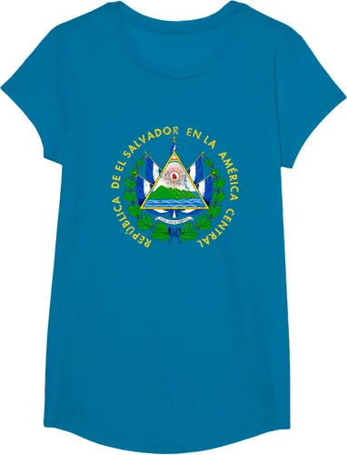 Vista 47 de Escudo de armas de El Salvador Salvadoran Distressed Design T-Shirt