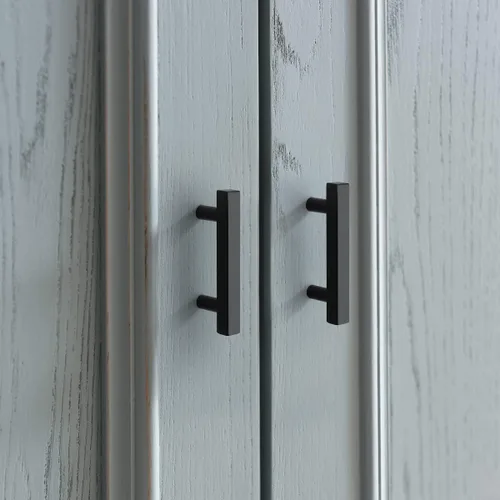 Vista 7 de KNOBWELL - Paquete de 5 tiradores modernos de acero inoxidable para puertas de armarios, cajones de cocina, baño, distancia entre agujeros 2.52 Negro