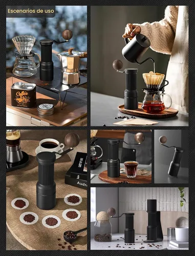 Vista 6 de Cocinare ESSENCE GO B38 - Molinillo de café ultra manual, con estuche de transporte, capacidad de 1.06 onzas, rebabas GhostEdge Ultra Burr y 80