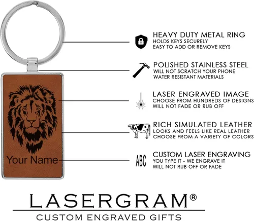 Vista 3 de LaserGram Llavero rectangular, retroexcavadora, grabado personalizado incluido (marco metálico)