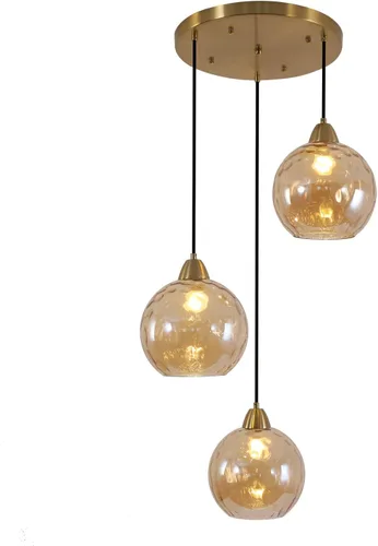 Vista 17 de BOKT Moderna Lámpara Colgante de Vidrio Azul Accesorio de Luz Latón Cepillado Dorado Globo Iluminación Colgante 1 Luz Bola Grande Redonda Lámpara