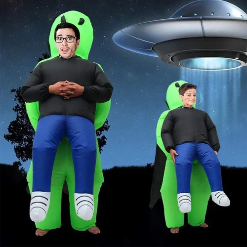 Vista 2 de Inflatable Alien Costume for Adult Halloween Costume Alien Blow Up Fantasy Costume Blow up Costume