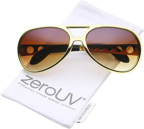 Vista 19 de zeroUV Gafas de sol grandes Elvis King Of Rock & Roll Aviator 2.480 in