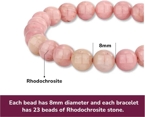 Vista 56 de Crystal Vibe Pulseras de cuentas de 0.315 in para mujeres y hombres, pulseras de cristal con piedras preciosas naturales, tamaño elástico ajustable
