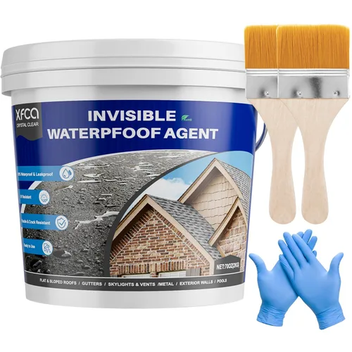 Vista 12 de Sellador impermeable transparente, revestimiento impermeable transparente de 5 galones, agente invisible a prueba de agua líquido para techos