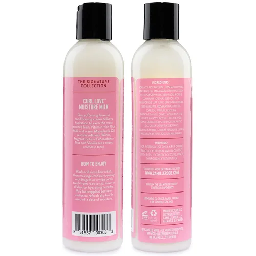 Vista 2 de Leche humectante Camille Rose para risos naturales, 8 onzas, Paquete de 1
