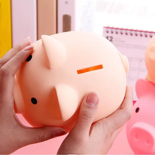 Vista 4 de Alcancía personalizada, banco de dinero con nombre personalizado para niñas y niños, caja de dinero rosa irrompible para cumpleaños, Navidad, baby