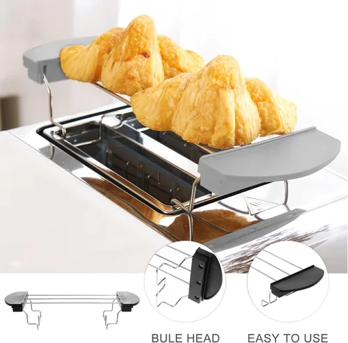 Vista 4 de BESTonZON Rejilla de calentamiento para parrilla, tostadora, rejilla de enfriamiento, estante de calentamiento para tostadora, sándwich, tostadora