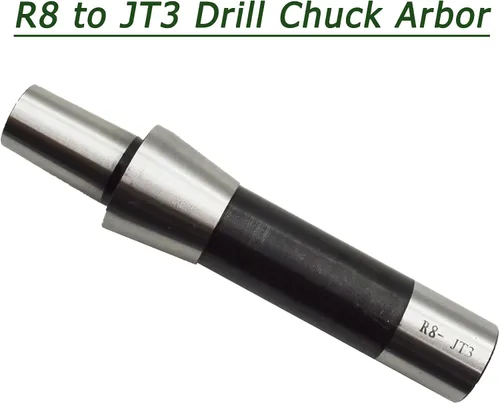 Vista 2 de R8-JT3 R8 Shank JT3 Adaptador Taladro Chuck Arbor, eje del mandril del taladro del acero de aleación para el procesamiento de la fresadora