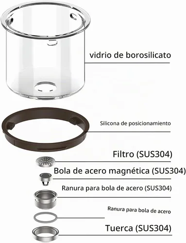 Vista 7 de YJX - Tetera magnética de vidrio de 25.4 onzas, infusor de té encantado