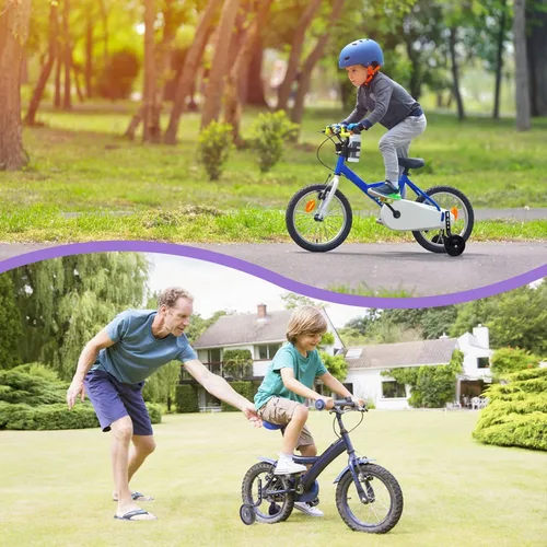 Vista 7 de HOMEE - Ruedas de entrenamiento de bicicleta para niños para bicicletas de una sola velocidad
