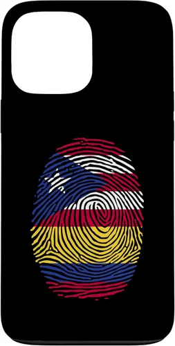 Vista 23 de Funda para iPhone 16 Boricua y Colombia con huellas dactilares puertorriqueñas