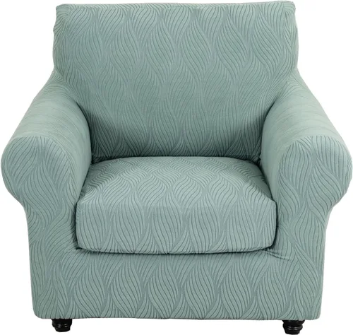 Vista 61 de KRFOONN Funda de sofá de 4 piezas con estampado para sofás de 3 cojines, funda elástica con 3 fundas de cojín separadas, protector de muebles