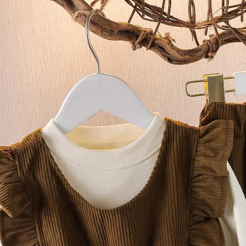 Vista 2 de TBUIALL Ropa de invierno para niñas pequeñas, ropa talla 78, trajes únicos para bebés, ropa boutique
