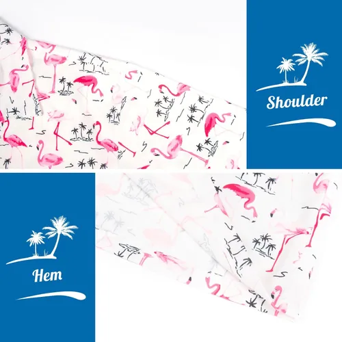 Vista 3 de ZHPUAT Camisa hawaiana funky para hombre, manga corta, con botones, estampado tropical, playa, fiesta, vacaciones