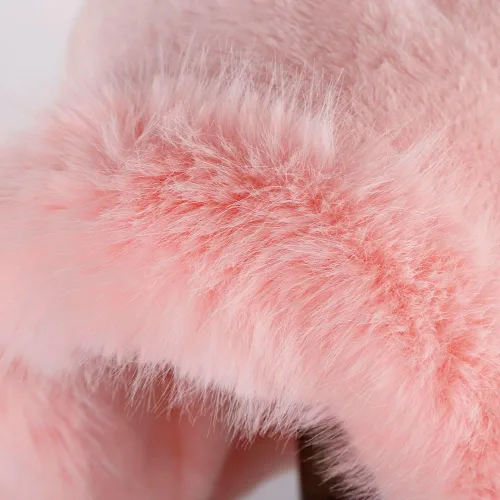 Vista 6 de Fauxfur Y2k - Gorro de conejo para mujer, gorro de invierno cálido con diseño de calavera y pompón, sombrero holgado
