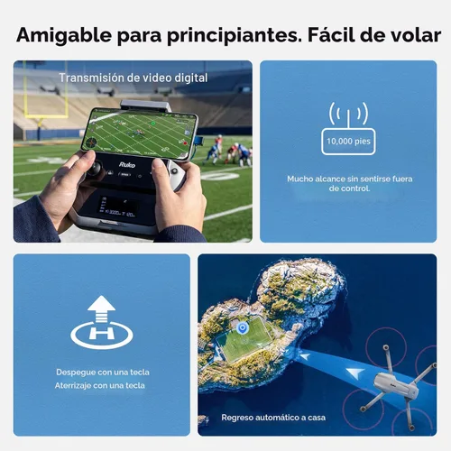 Vista 6 de Ruko F11PRO 2 Drone con cámara 6K para adultos, estabilizador de cardán de 3 ejes, 2 baterías para tiempo de vuelo de 70 minutos, transmisión