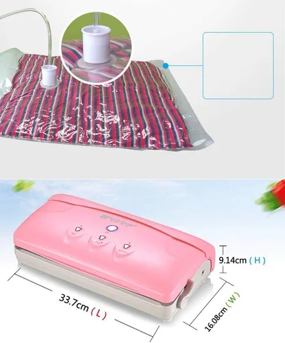Vista 2 de Máquina de embalaje de vacío comercial de doble uso seco y húmedo multifunción Máquina automática de sellado pequeña para el hogar