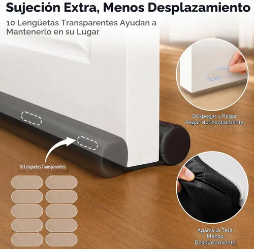 Vista 7 de MAXTID Tope de Aire para Puerta de 32 Pulgadas, Negro - Bloqueador de Viento para Puertas de Dormitorio y Apartamentos Pequeños Puertas
