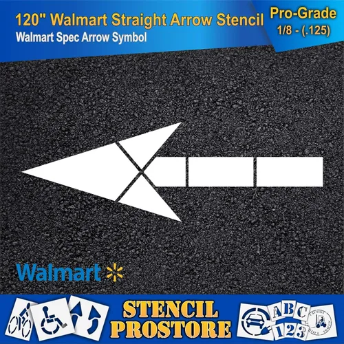 Vista 3 de Walmart - Plantillas de flecha recta de 120 pulgadas - 120 x 40 x 1/8 pulgadas (128 mil) - Grado profesional