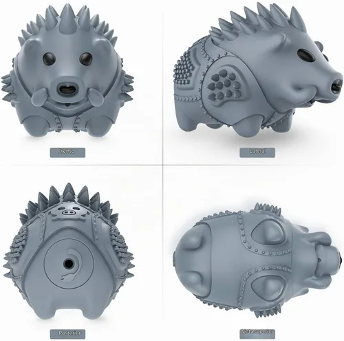 Vista 4 de Juguetes masticables para perros para masticadores agresivos, juguetes de huesos de perro grandes, juguetes para perros para masticadores Gris