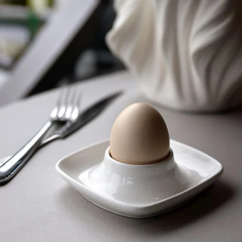 Vista 6 de Ceramics - Juego de 6 tazas de huevo blanco para huevos duros