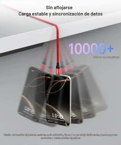 Vista 4 de Cable USB C de 10 Gbps para Android Auto 6 Pulgadas/0.5 Pies, Cable USB C 3.1 Gen2 de 3.1A de Transferencia de Datos, Carga Rápida Tipo C CarPlay