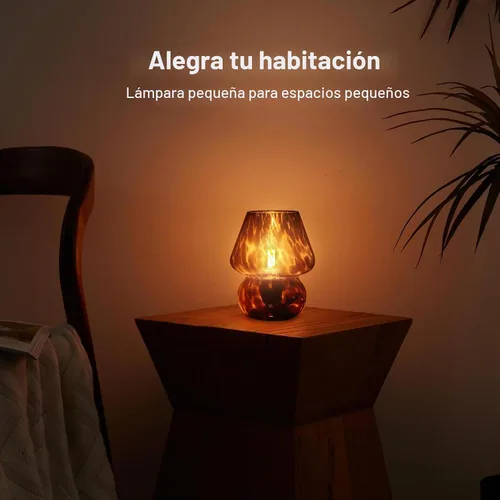 Vista 8 de Dawnwake Lámpara de hongo, lámpara pequeña de mesa para dormitorio, lámparas de noche de escritorio para sala de estar, decoración de hongos, lindas