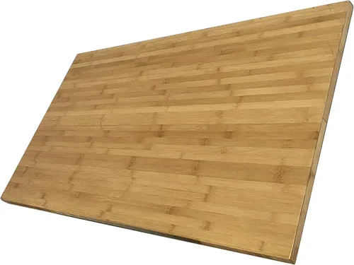 Vista 5 de Mesa de escritorio de bambú 100% sólido de 48 x 27.5 x 1 pulgadas, solo para escritorio de pie, escritorio de oficina en casa (ángulo derecho)