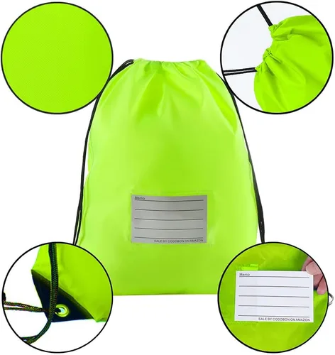 Vista 70 de CODOBON Paquete de 20 bolsas con cordón, mochila de cuerda de dibujo a granel, bolsa de bricolaje para gimnasio, deportes, bolsa para mujeres