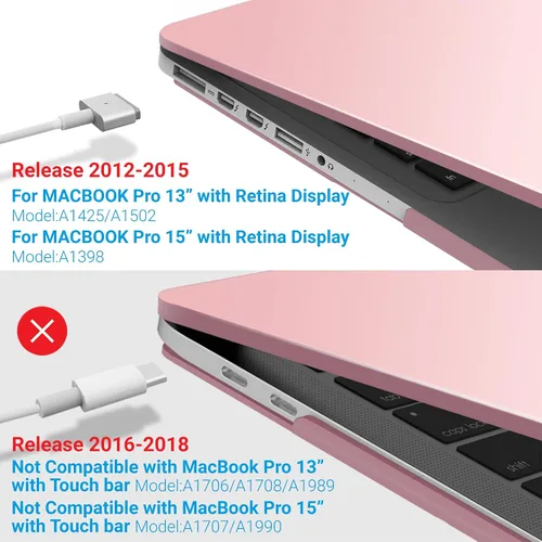 Vista 177 de IBENZER - Compatible con Funda para MacBook Pro de 13 Pulgadas 2015 2014 2013 Finales 2012 A1502 A1425, Carcasa Rígida con Cubierta para Teclado