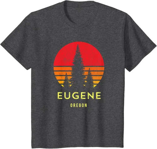 Vista 29 de Camiseta Eugene Oregon, Negro, S
