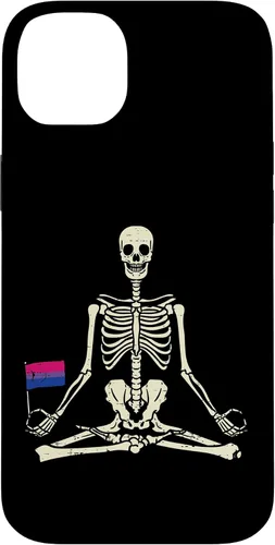 Vista 14 de Funda de regalo para iPhone 13 Pro Skeleton Yoga Namaste Bisexual Pride Flag Yogi LGBTQ Bi