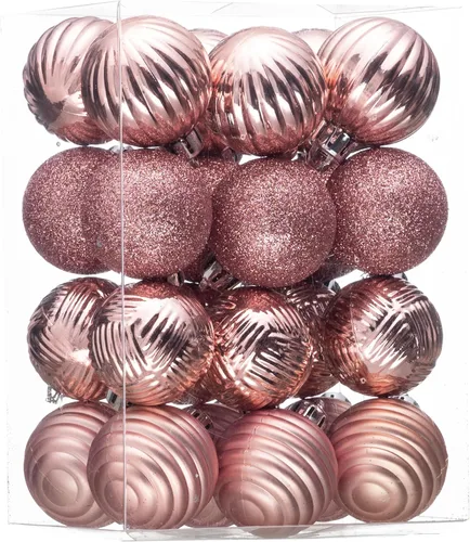 Vista 32 de Valery Madelyn - Juego de 24 adornos de Navidad para árbol de 2.36 pulgadas cobre dorado