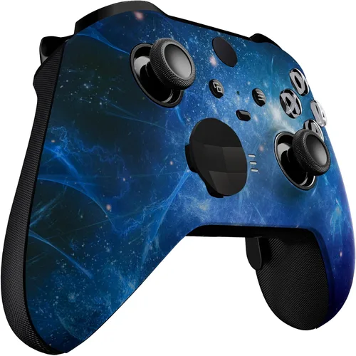 Vista 8 de eXtremeRate Blue Nebula Replacement Faceplate Cover for Xbox One Elite Controller Series 2 (Model 1797), Soft Touch Front Housing Shell Case &