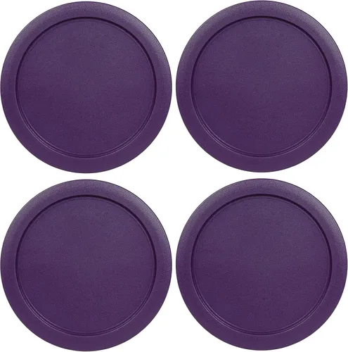 Vista 25 de Tapas de repuesto que se ajustan a los tazones de recipientes de vidrio Pyrex para almacenamiento de alimentos de 4 tazas, tapas redondas