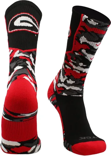 Vista 12 de TCK NCAA Woodland Camo Crew Socks – Officially Licensed Collegiate Fan Gear – Durable Cushioned Moisture Wicking Socks