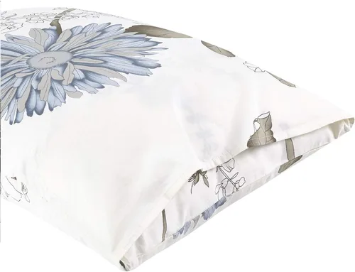 Vista 4 de Wake In Cloud - Fundas de almohada florales, 100% tela de algodón, estilo vintage floral shabby chic de granja botánica, juego de 2 fundas
