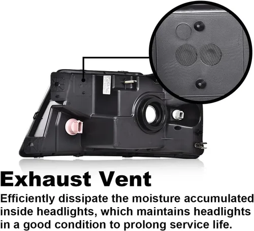 Vista 3 de CROSSDESIGN LED DRL faros, lente transparente negro carcasa ámbar reflector
