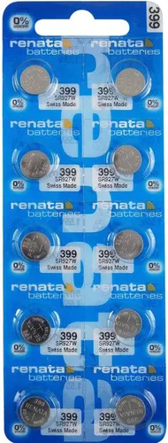 Vista 10 de Renata 399 SR927W Baterías – 1.55 V Óxido de Plata 399 Batería de reloj (2 unidades)