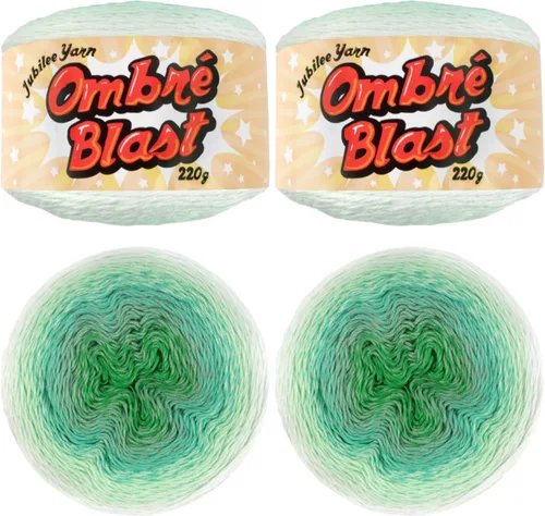 Vista 68 de JubileeYarn - Hilo Ombré Blast (7.76 oz/torta de algodón para bebé, 1 torta)