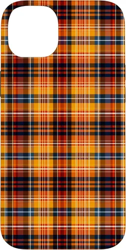 Vista 15 de Tartan Fall Plaid Halloween Orange Black Thanksgiving Autum Case for iPhone 16