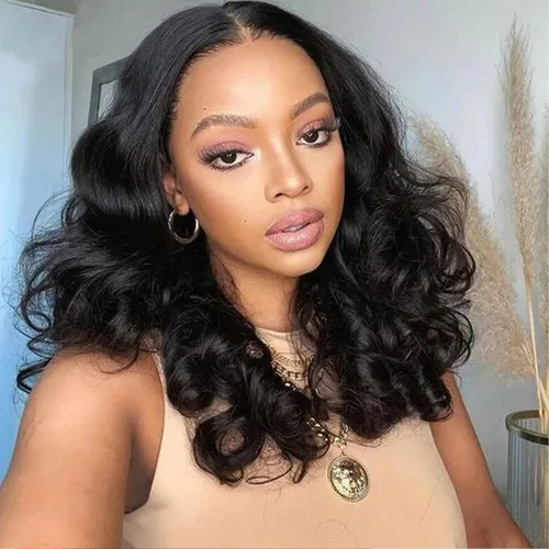 Vista 10 de Extensiones de cabello humano corto ondulado suelto, 1 Bunldes, 100% sin procesar, cabello virgen brasileño de 8 pulgadas, extensiones de cabello
